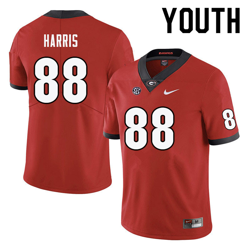 Youth #88 Jackson Harris Georgia Bulldogs College Football Jerseys-Red